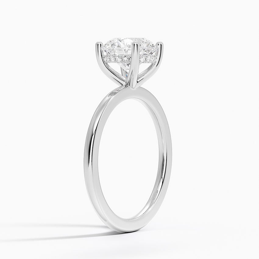 Nadine Round lab-grown diamond ring, side1, 2 ct