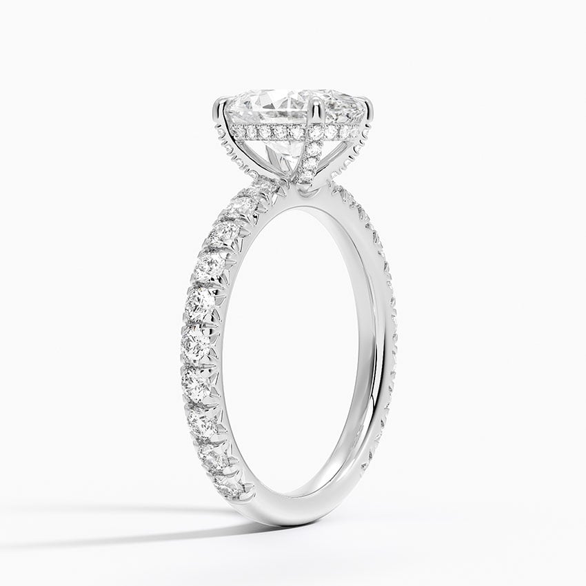 Philippa Oval lab-grown diamond ring, side1, 2 ct