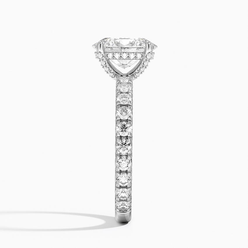 Philippa Oval lab-grown diamond ring, side2, 2 ct