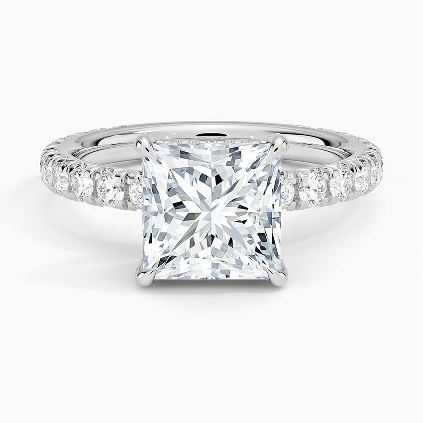 Ramona Princess lab-grown diamond ring, top, 2 ct