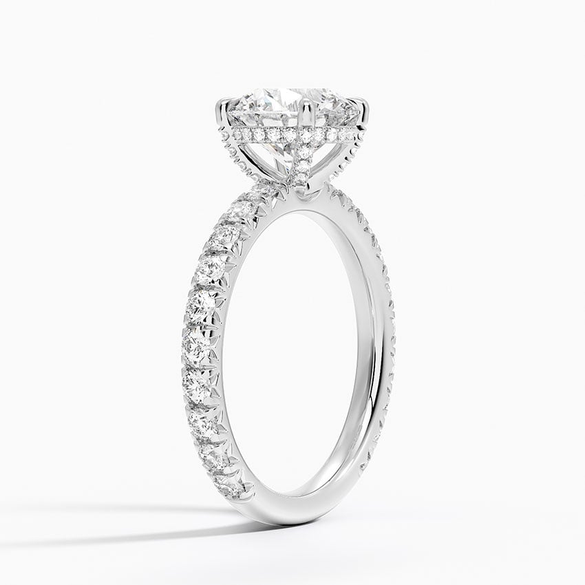Tabitha Round lab-grown diamond ring, side1, 2 ct