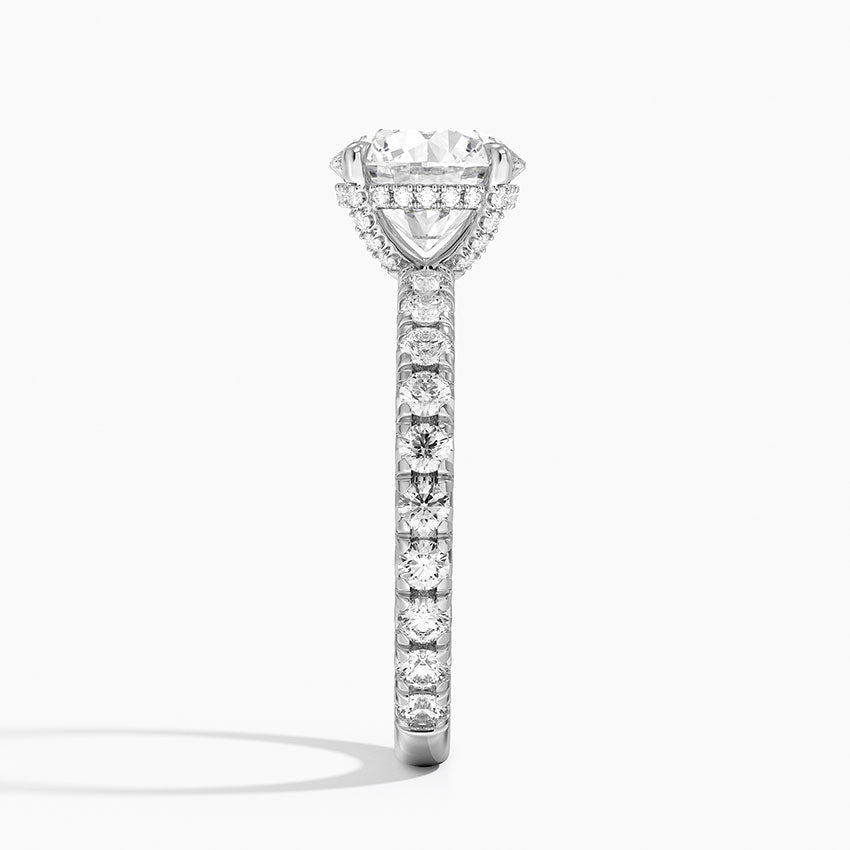 Tabitha Round lab-grown diamond ring, side2, 2 ct