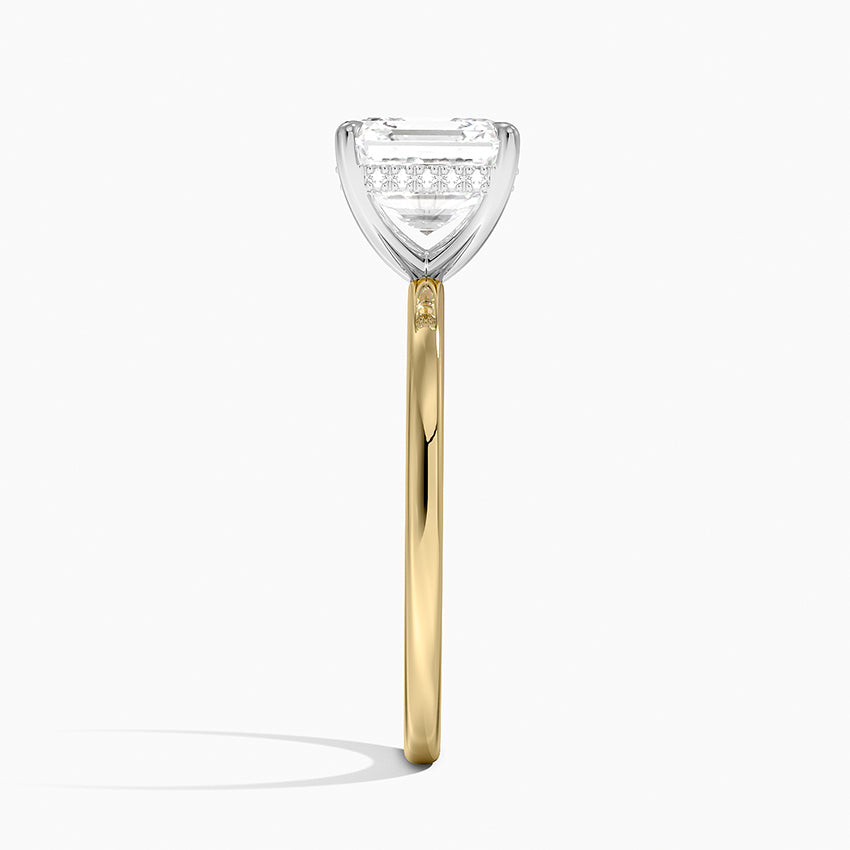 Valerie Asscher lab-grown diamond ring, alternate side view, 2 carat