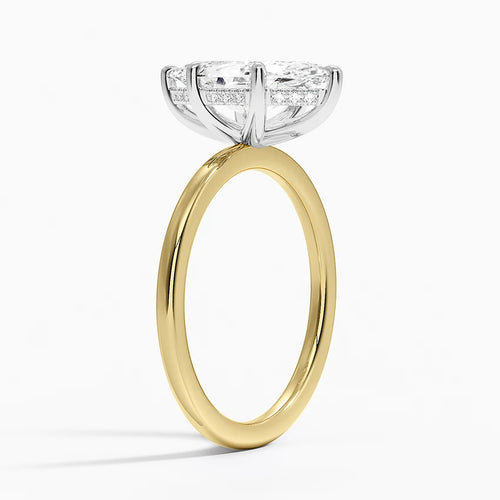 Alexandra Marquise lab-grown diamond ring, side view, 2 carat