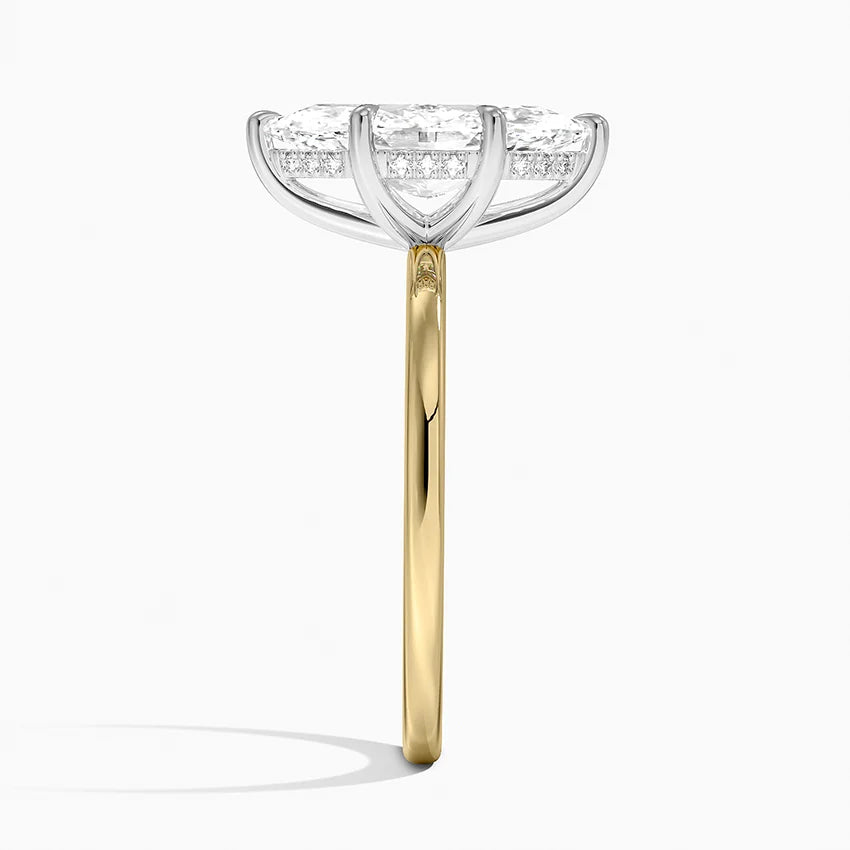 Alexandra Marquise lab-grown diamond ring, alternate side view, 2 carat