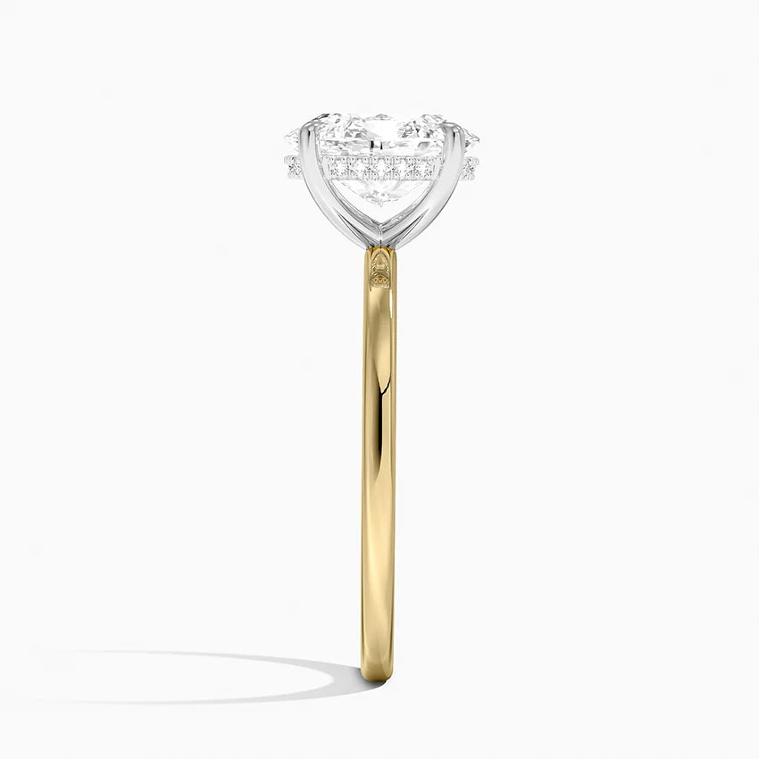 Bridget Oval lab-grown diamond ring, alternate side view, 2 carat