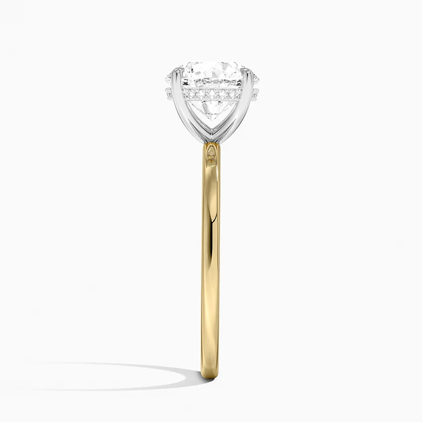 Delilah Round lab-grown diamond ring, alternate side view, 2 carat