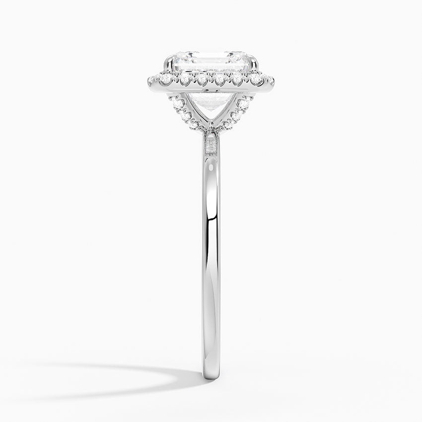 Evelyn Asscher lab-grown diamond ring, side2, 2 ct