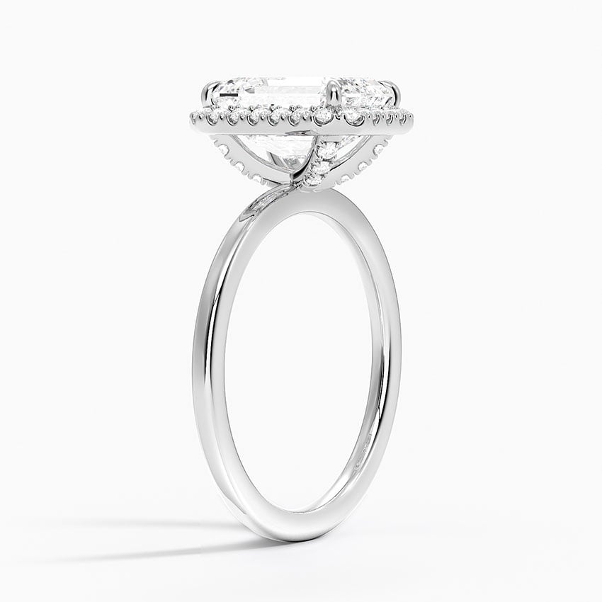 Greta Emerald lab-grown diamond ring, side1, 2 ct