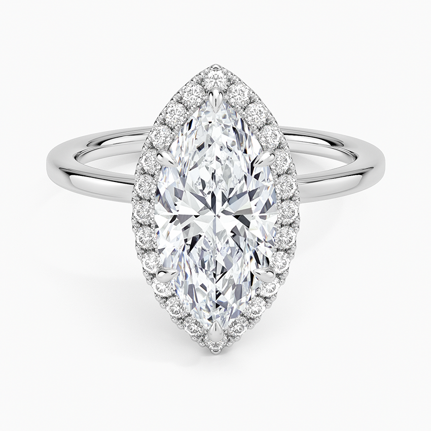 Hannah Marquise lab-grown diamond ring, top, 2 ct
