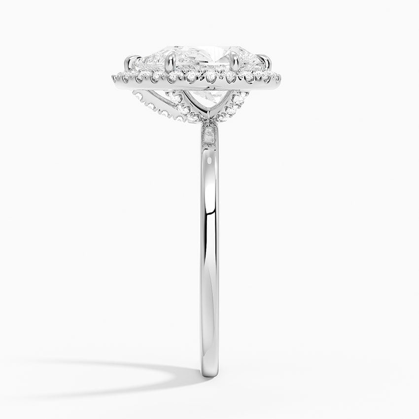 Ingrid Pear lab-grown diamond ring, side2, 2 ct