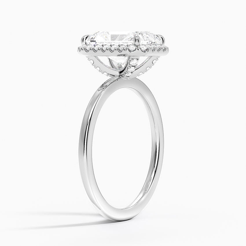 Joanna Radiant lab-grown diamond ring, side1, 2 ct
