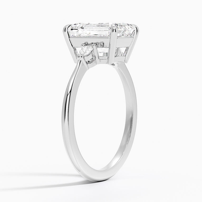 Ocean Springs Emerald lab-grown diamond ring, side1, 2 ct