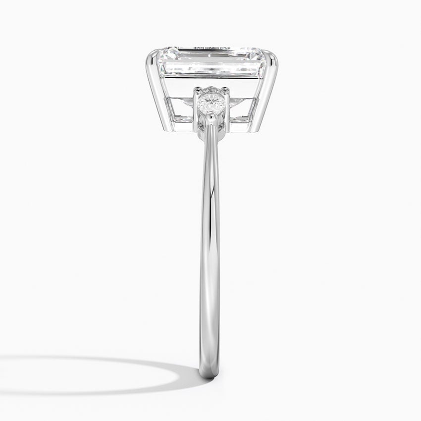 Ocean Springs Emerald lab-grown diamond ring, side2, 2 ct