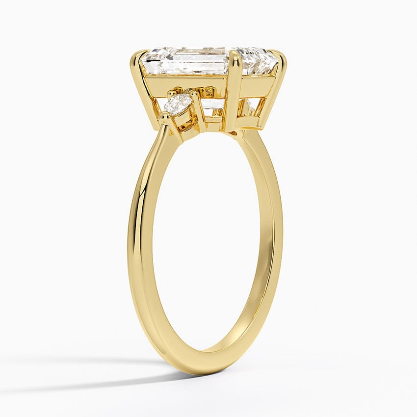 Ocean Springs Emerald lab-grown diamond ring, side1, 2 ct