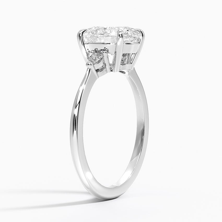 Nicole Oval lab-grown diamond ring, side1, 2 ct