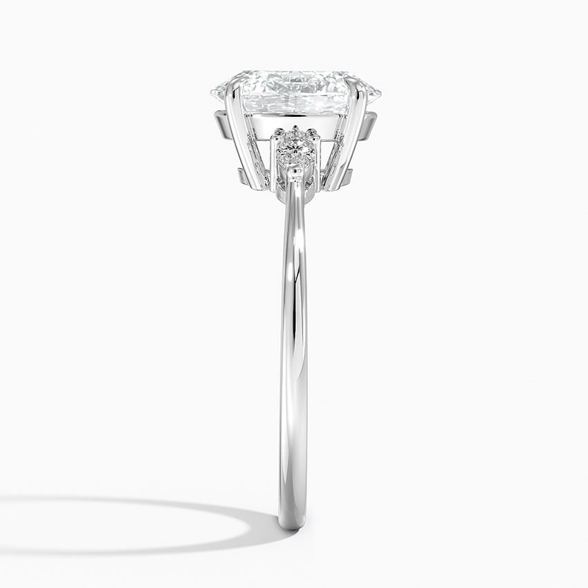 Nicole Oval lab-grown diamond ring, side2, 2 ct