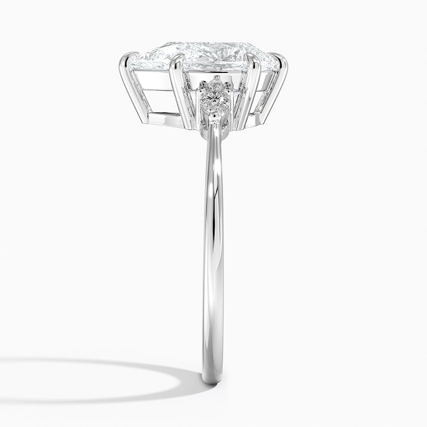 Odette Pear lab-grown diamond ring, side2, 2 ct