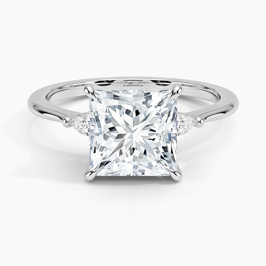 Phoebe Princess lab-grown diamond ring, top, 2 ct