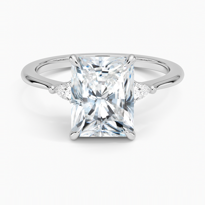 Rachel Radiant lab-grown diamond ring, top, 2 ct