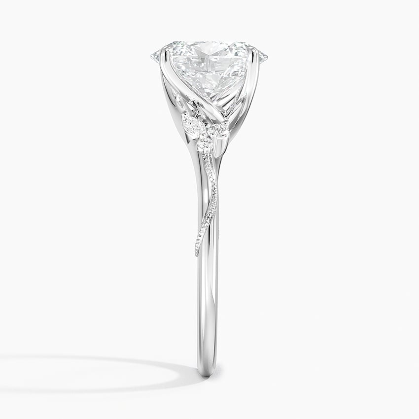 Dahlia Oval lab-grown diamond ring, side2, 2 ct