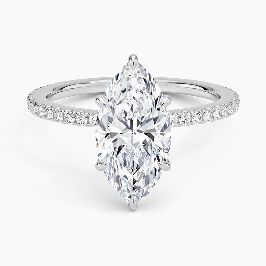 Simone Marquise lab-grown diamond ring, top, 2 ct