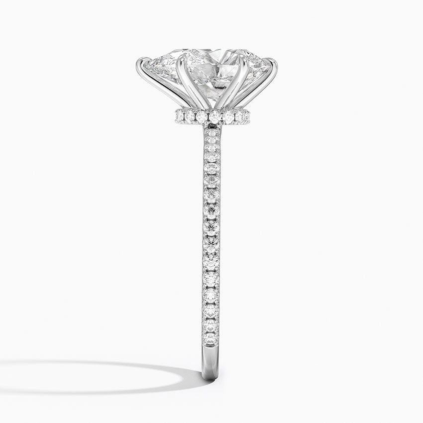 Tessa Pear lab-grown diamond ring, side2, 2 ct