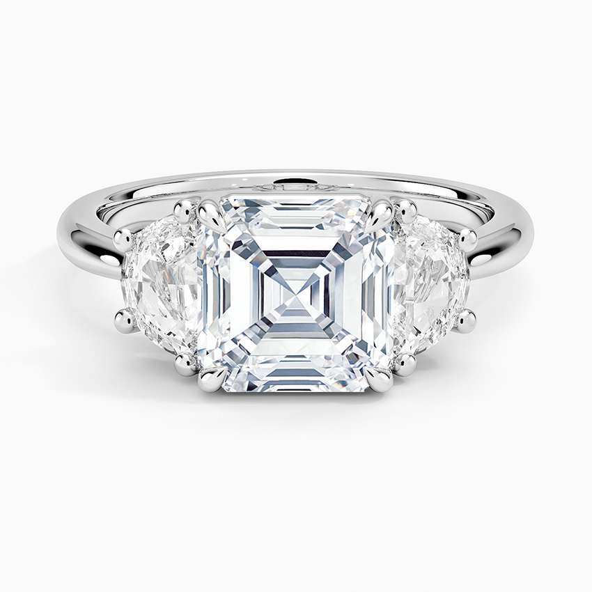 Vanessa Asscher lab-grown diamond ring, top, 2 ct