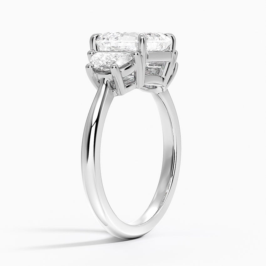 Vanessa Asscher lab-grown diamond ring, side1, 2 ct