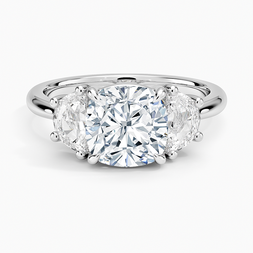Palm Beach Cushion lab-grown diamond ring, top, 2 ct