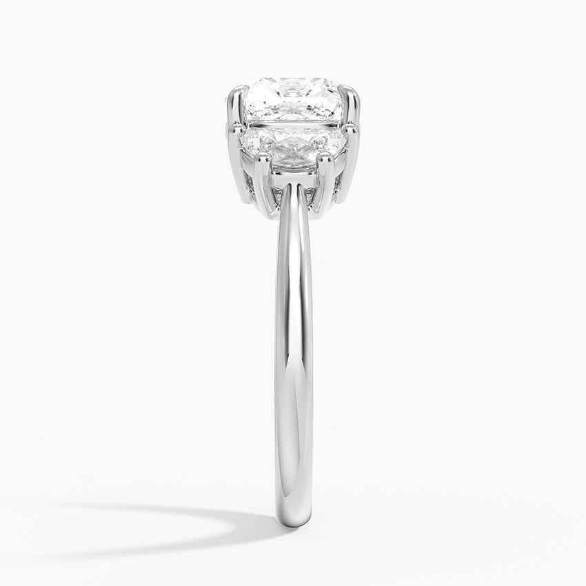 Palm Beach Cushion lab-grown diamond ring, side2, 2 ct