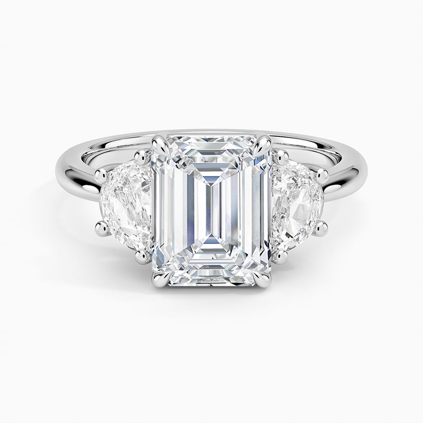 Wendy Emerald lab-grown diamond ring, top, 2 ct