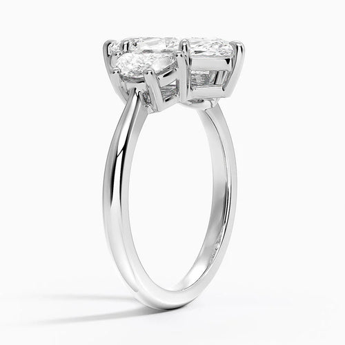 Anastasia Marquise lab-grown diamond ring, side view, 2 carat