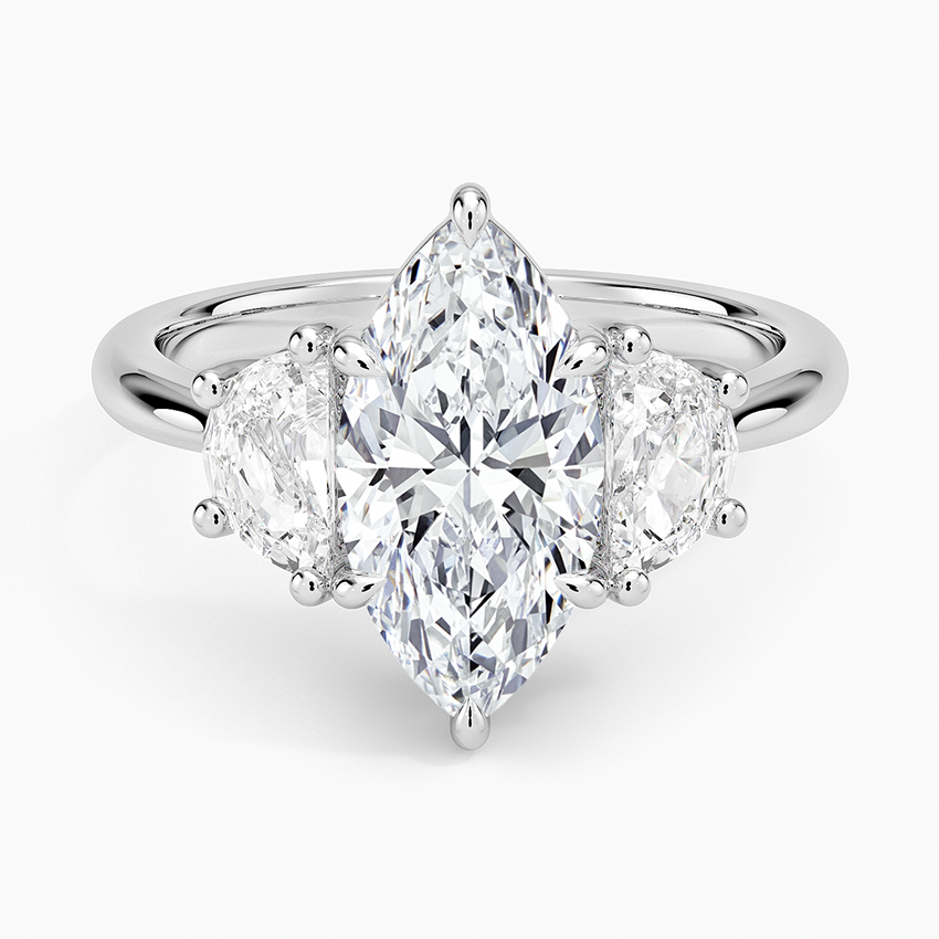 Anastasia Marquise lab-grown diamond ring, top, 2 ct