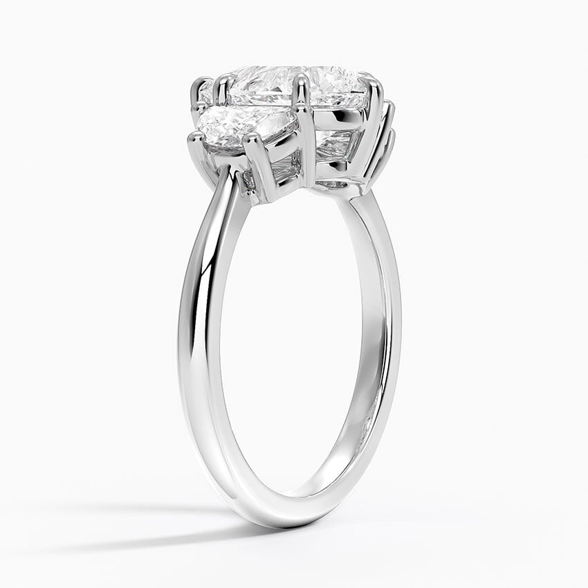 Chloe Pear lab-grown diamond ring, side1, 2 ct