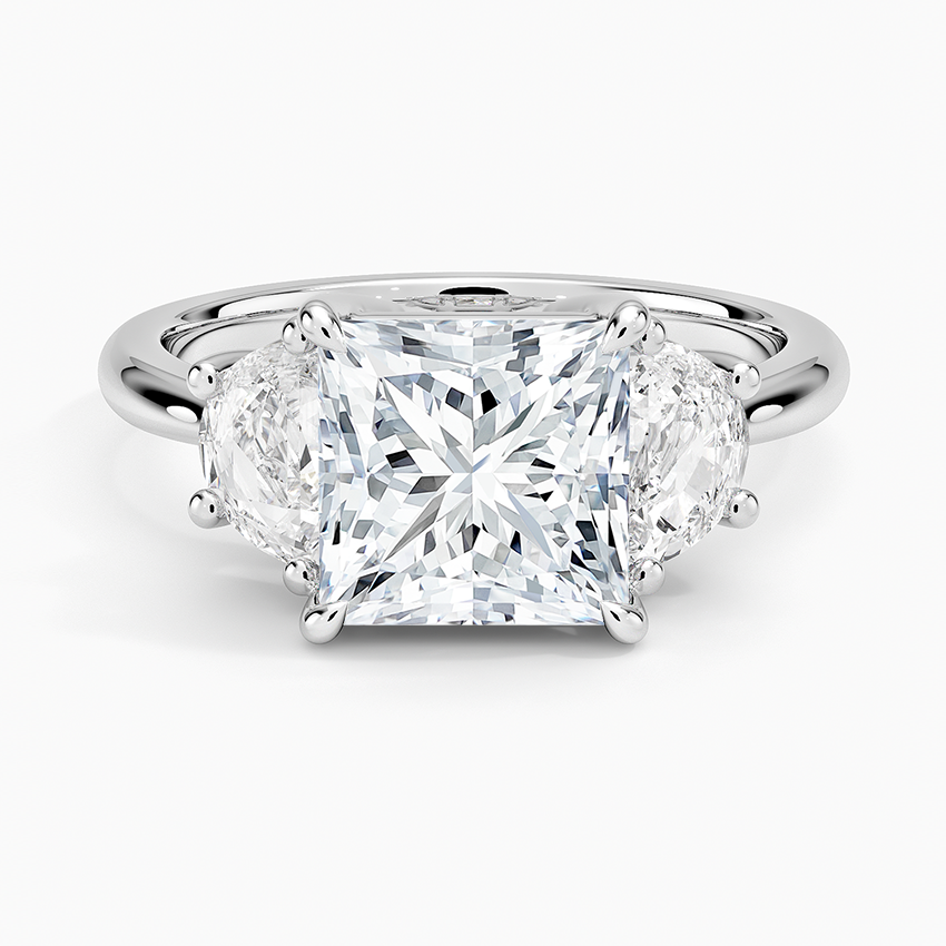 Danielle Princess lab-grown diamond ring, top, 2 ct