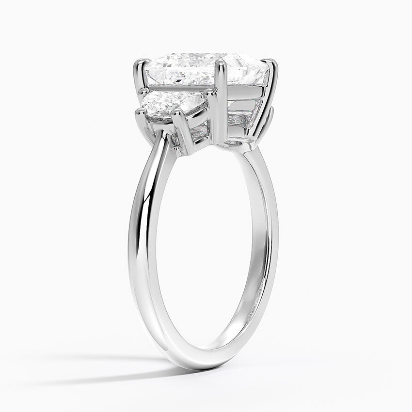 Danielle Princess lab-grown diamond ring, side1, 2 ct