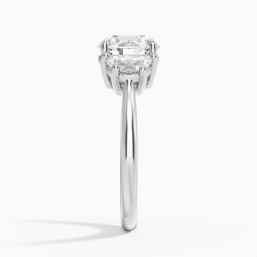Eden Round lab-grown diamond ring, side2, 2 ct