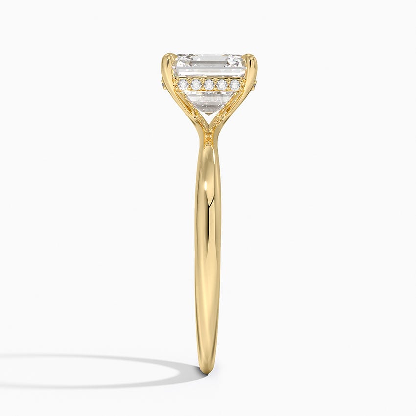 Laguna Asscher lab-grown diamond ring, side2, 2 ct