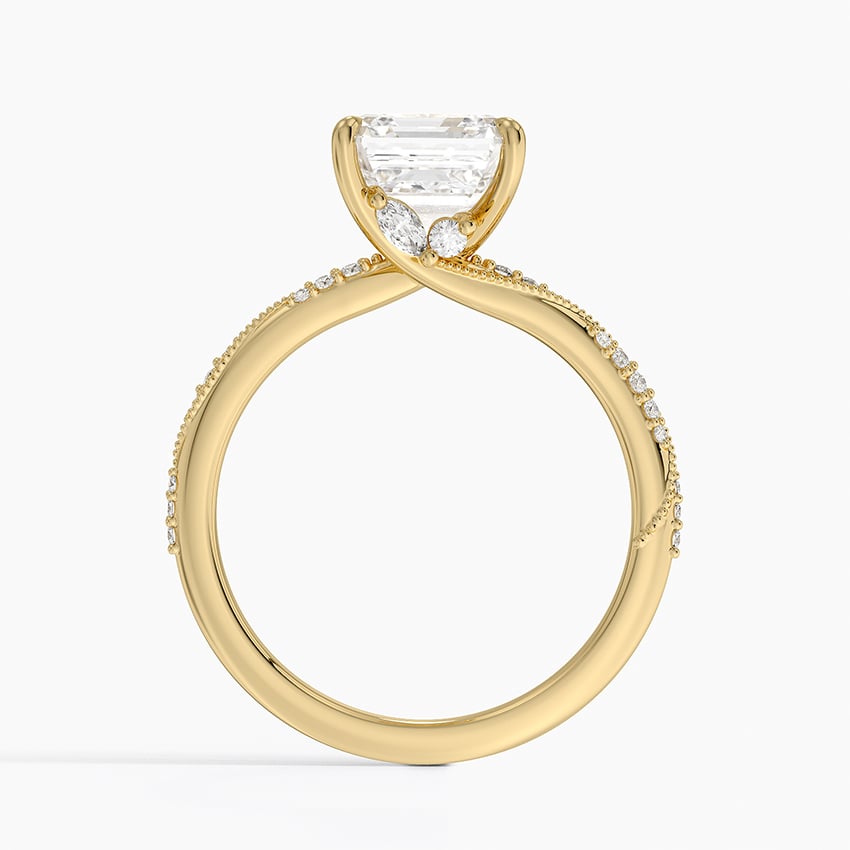 Juniper Asscher lab-grown diamond ring, side2, 2 ct