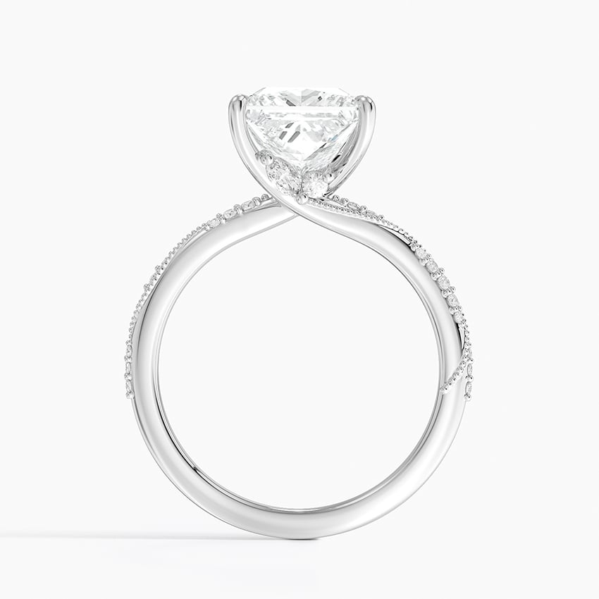Mimosa Princess lab-grown diamond ring, side2, 2 ct