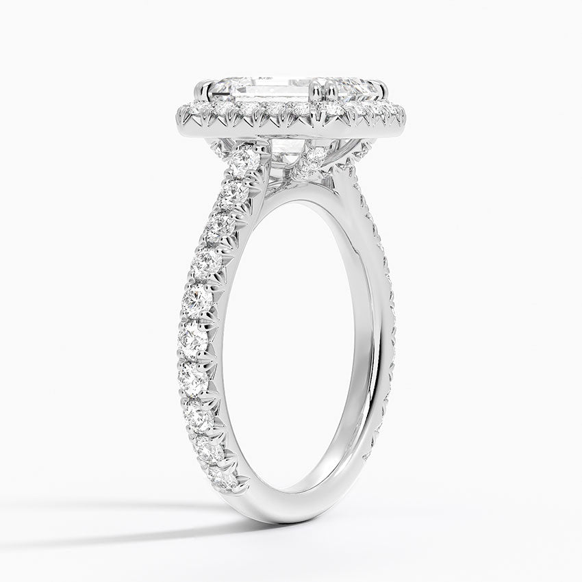 Georgia Emerald lab-grown diamond ring, side1, 2 ct