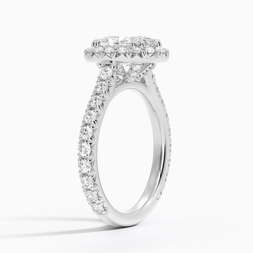 Jacqueline Oval lab-grown diamond ring, side1, 2 ct