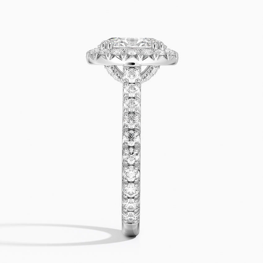 Jacqueline Oval lab-grown diamond ring, side2, 2 ct