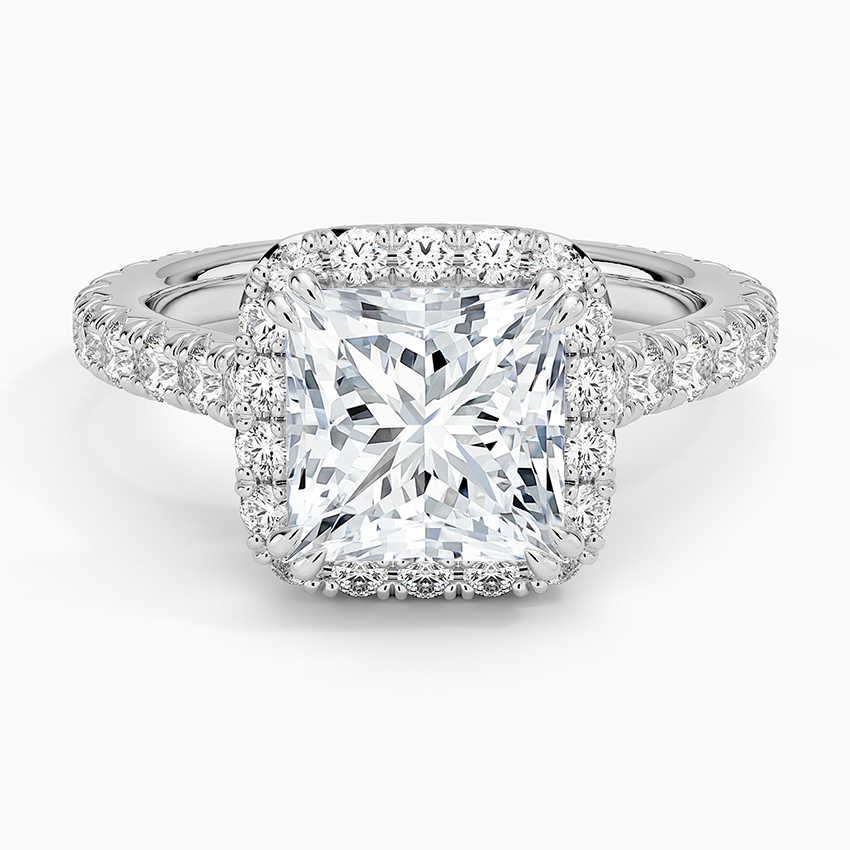 Maeve Princess lab-grown diamond ring, top, 2 ct