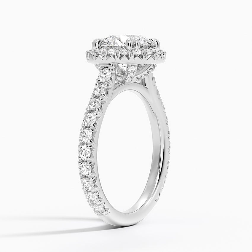 Naomi Round lab-grown diamond ring, side1, 2 ct