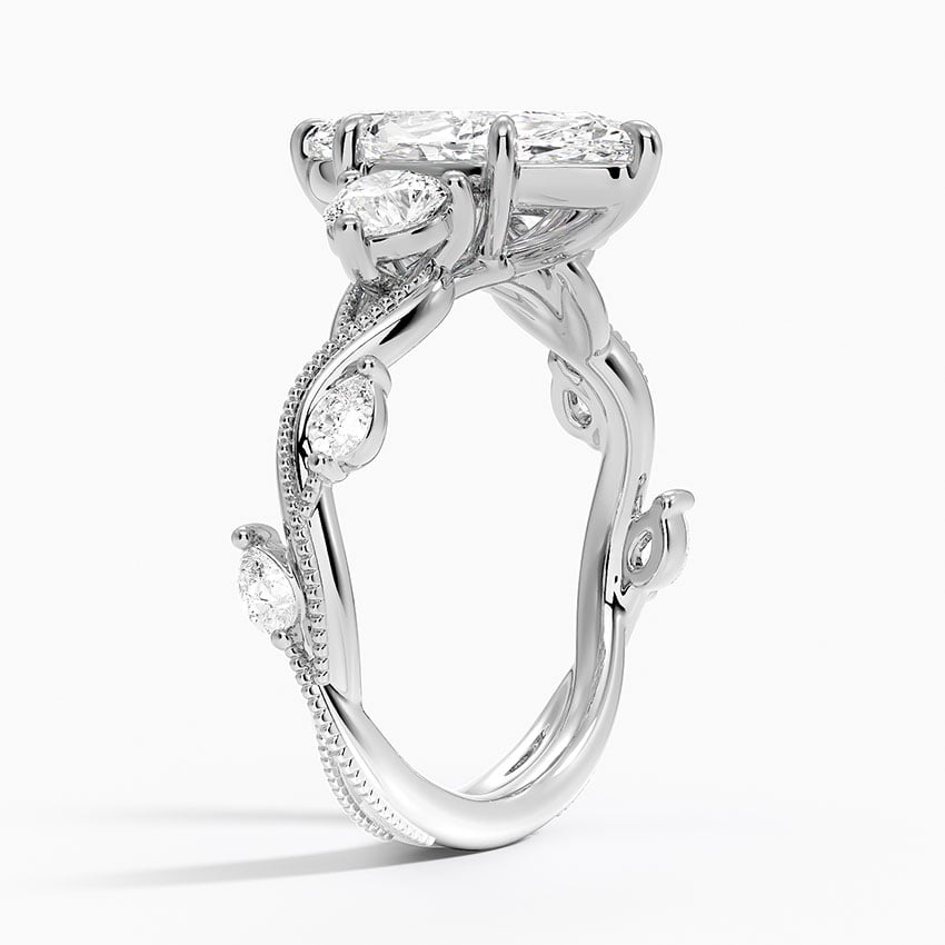 Orchid Marquise lab-grown diamond ring, side1, 2 ct