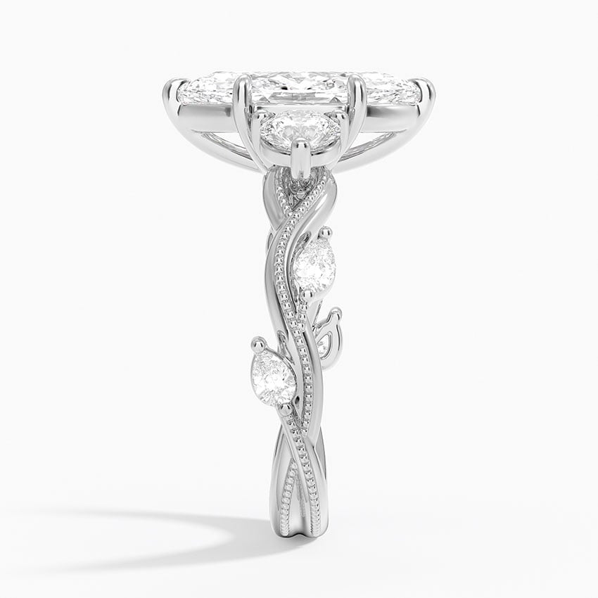 Orchid Marquise lab-grown diamond ring, side2, 2 ct