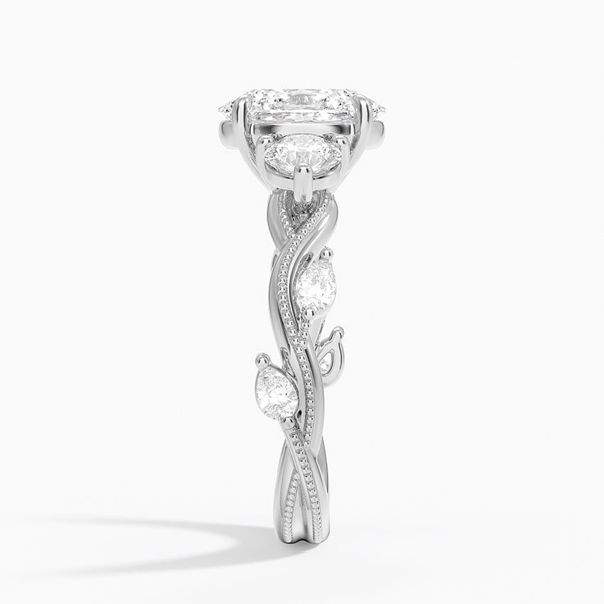 Tulip Oval lab-grown diamond ring, side2, 2 ct
