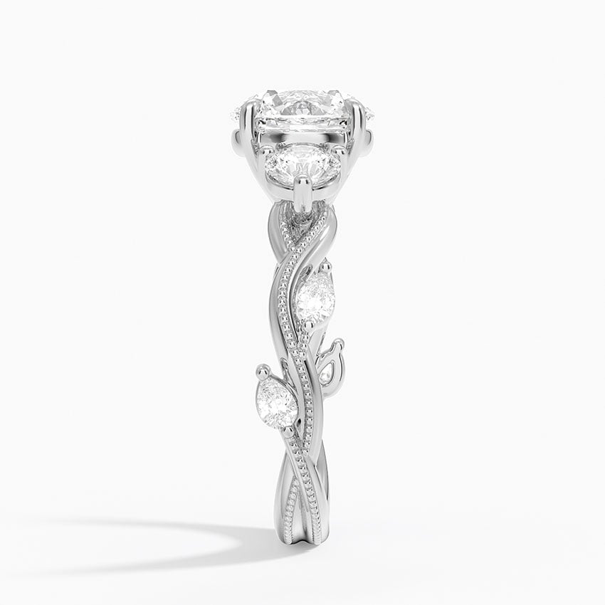Cape Cod Round lab-grown diamond ring, side2, 2 ct